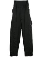 Julius High Waisted Utility Trousers - Black