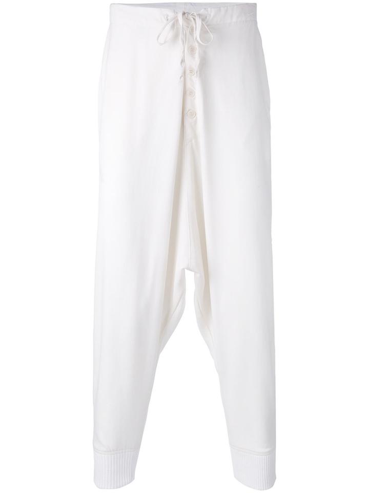 Gaberdine Drop-crotch Trousers - Men - Cotton - 2, Nude/neutrals, Cotton, Greg Lauren