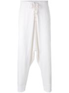 Gaberdine Drop-crotch Trousers - Men - Cotton - 2, Nude/neutrals, Cotton, Greg Lauren