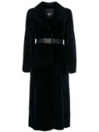 Fendi Wrap-style Belted Coat - Blue