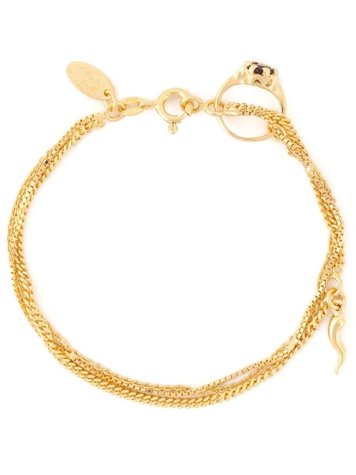 Puro Iosselliani Garnet Ring Tangled Bracelet