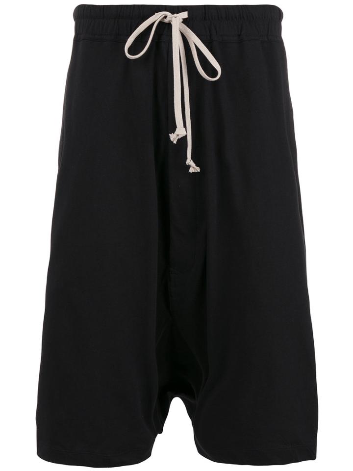 Rick Owens Drkshdw - Drop-crotch Shorts - Men - Cotton - S, Black, Cotton