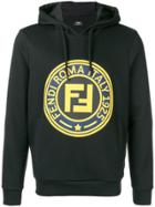 Fendi Logo Hooded Sweatshirt - Black