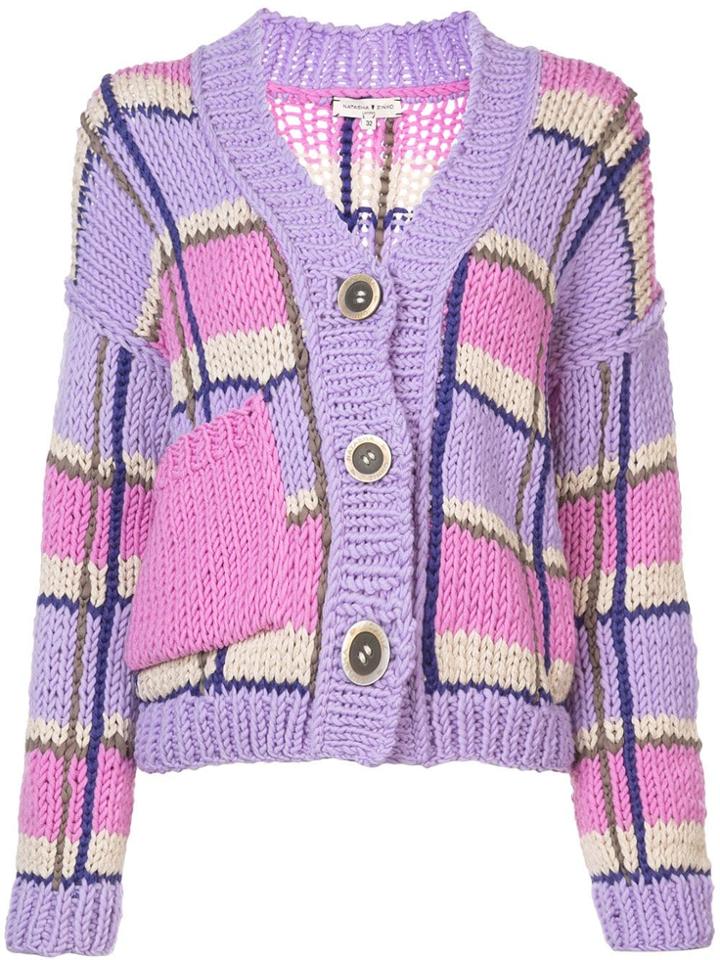 Natasha Zinko Chunky Knit Cardigan - Multicolour