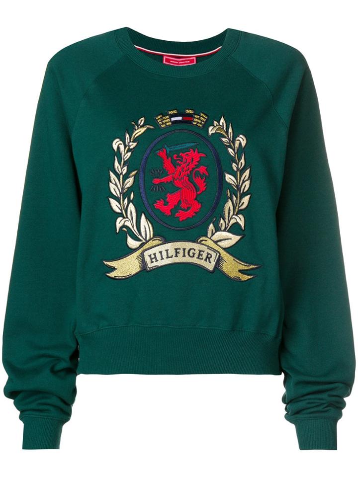 Hilfiger Collection Logo Embroidered Sweatshirt - Green
