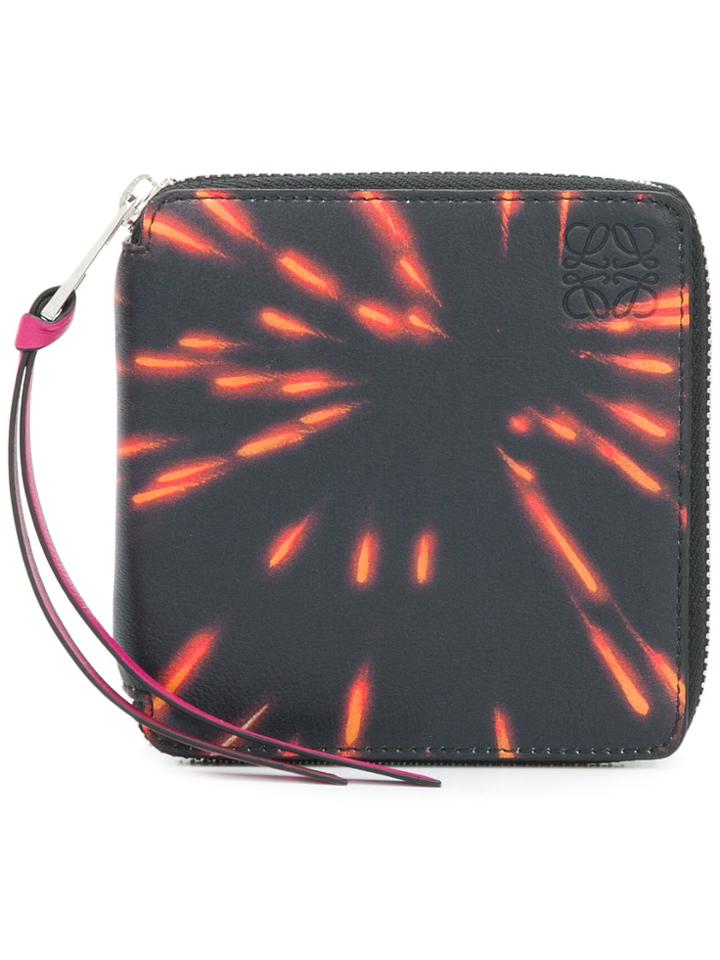 Loewe Firework Print Square Wallet - Black