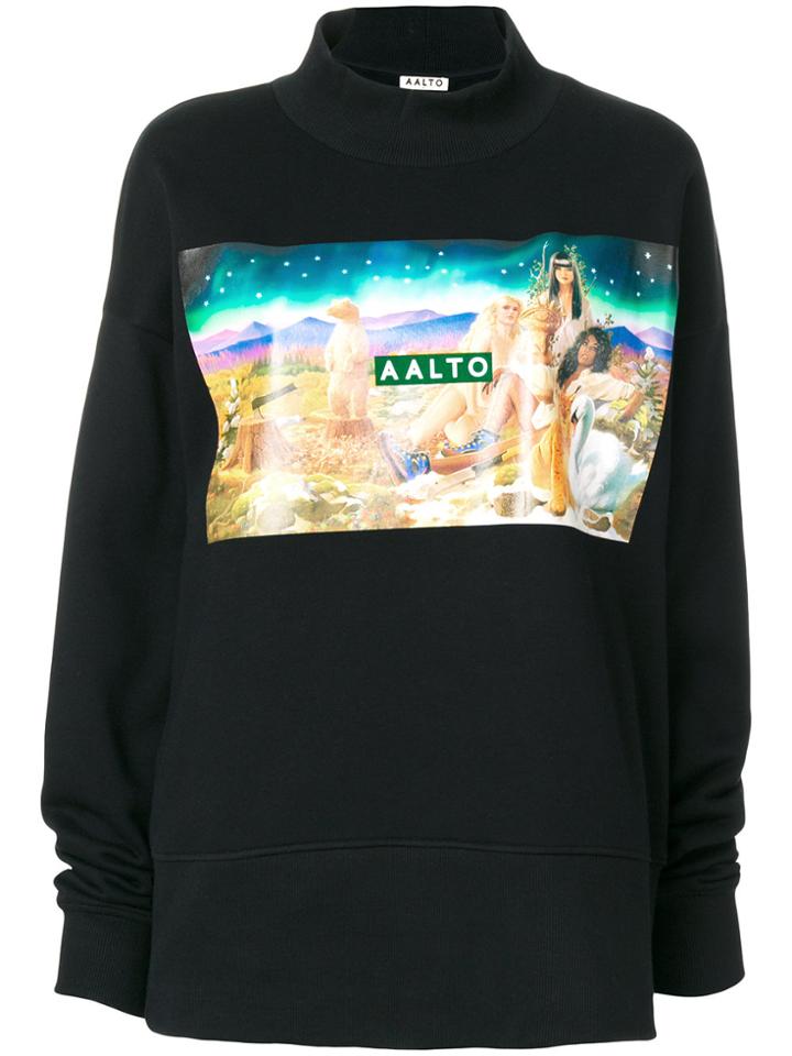 Aalto Airbrush Print Sweatshirt - Blue