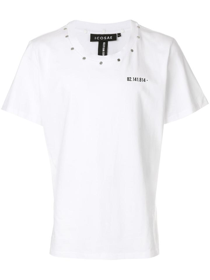 Icosae Studded Collar T-shirt - White