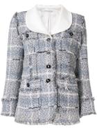Alessandra Rich Embroidered Fitted Jacket - Blue