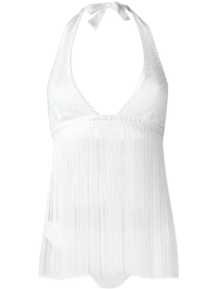 Missoni - Fringed Bikini Set - Women - Polyamide/spandex/elastane/viscose - 42, White, Polyamide/spandex/elastane/viscose