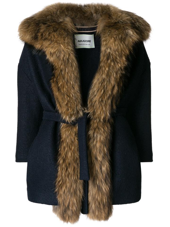 Ava Adore Shearling Coat - Blue