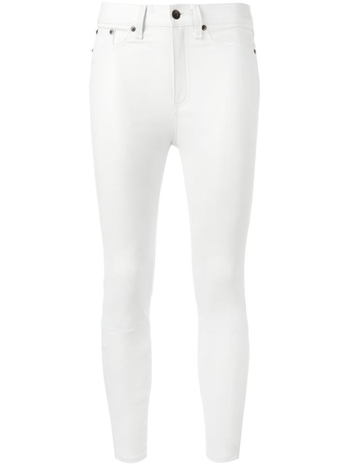 Rag & Bone Ankle Flare Skinny Jeans - White