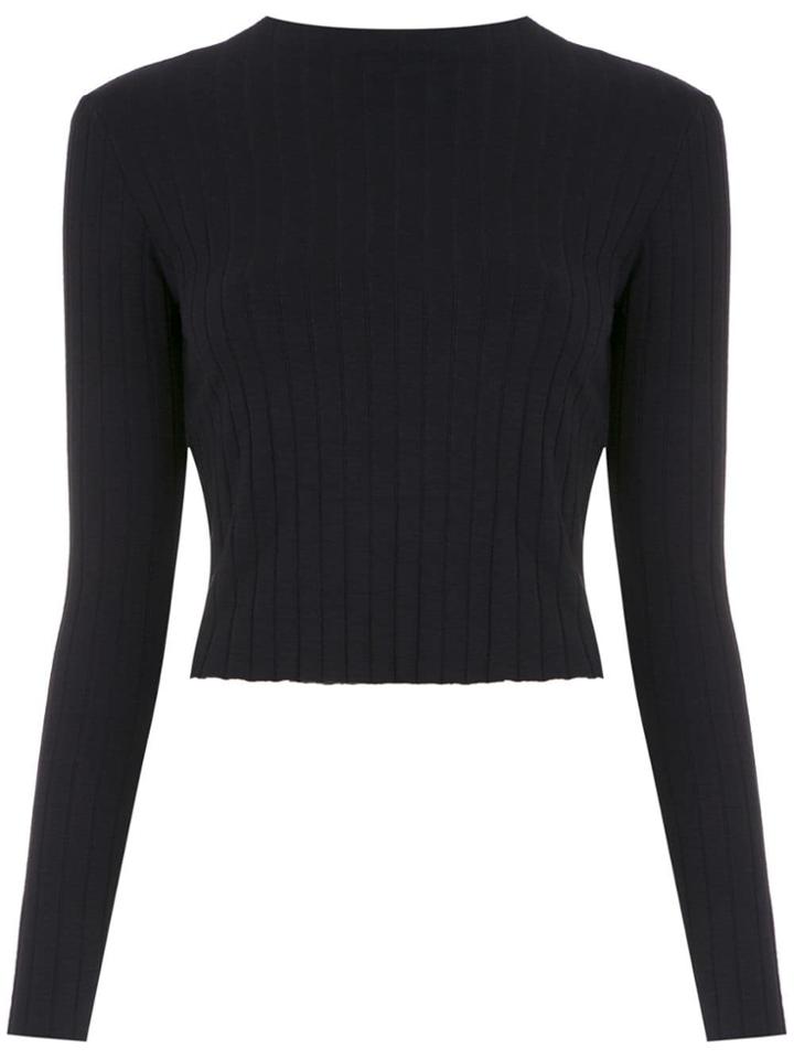 Osklen Ribbed Cropped Top - Black