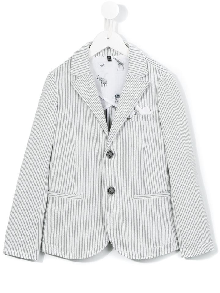Armani Junior Two Button Blazer, Boy's, Size: 8 Yrs, White