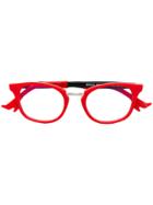 Face À Face Round Shaped Glasses - Red