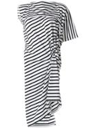 Junya Watanabe Asymmetric Striped Dress - Black