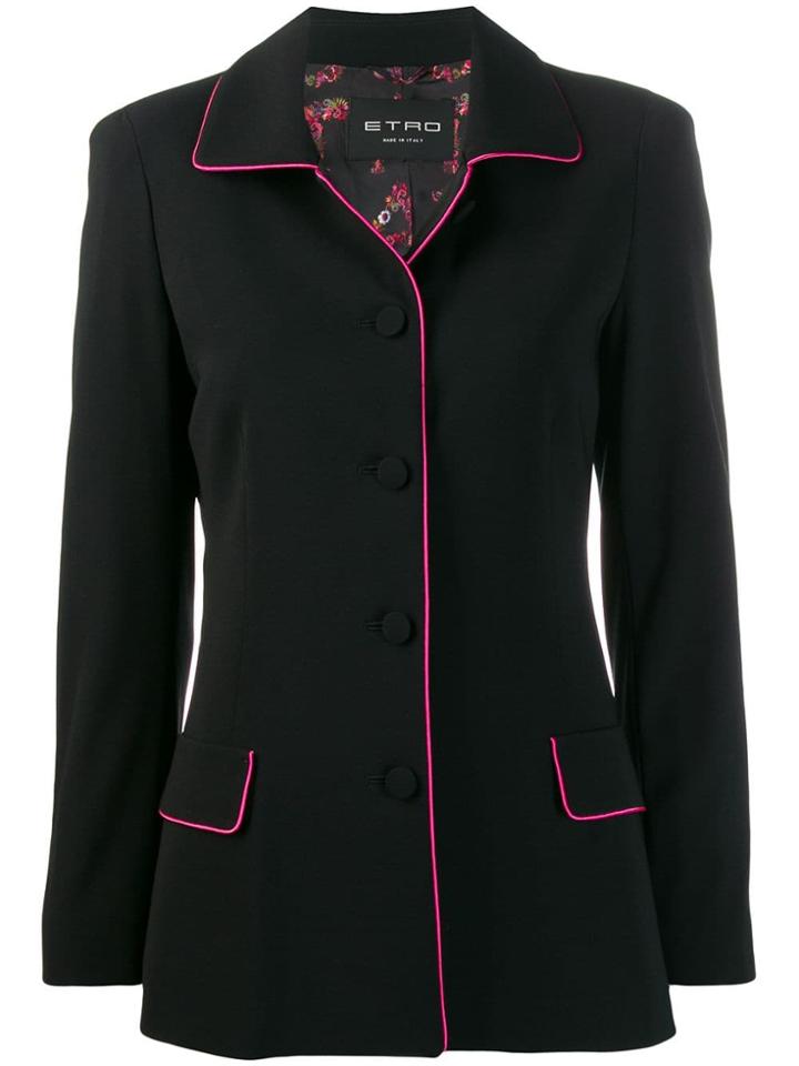 Etro Lined Blazer Jacket - Black