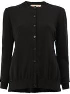 Marni - Plissé Pleat Back Cardigan - Women - Silk/cotton/acetate - 42, Black, Silk/cotton/acetate