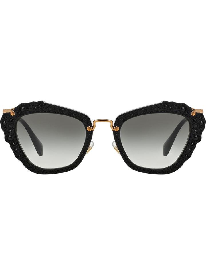 Miu Miu Noir Glitter Sunglasses - Black