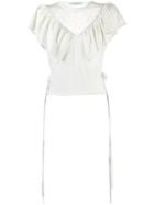 Philosophy Di Lorenzo Serafini Ruffle Trim Knitted Top - White