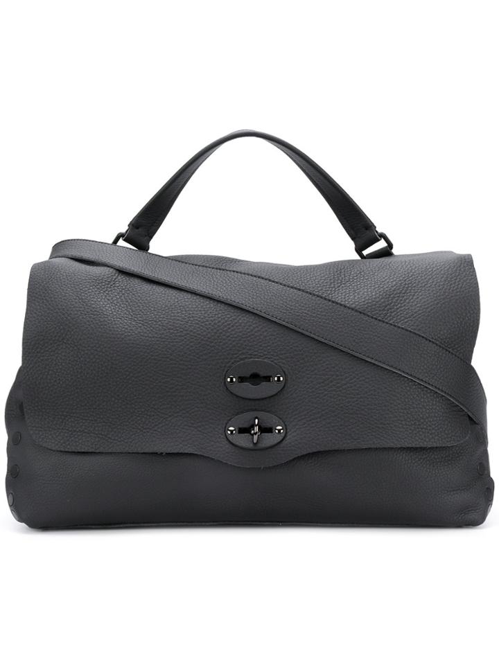 Zanellato Foldover Flap Tote - Black