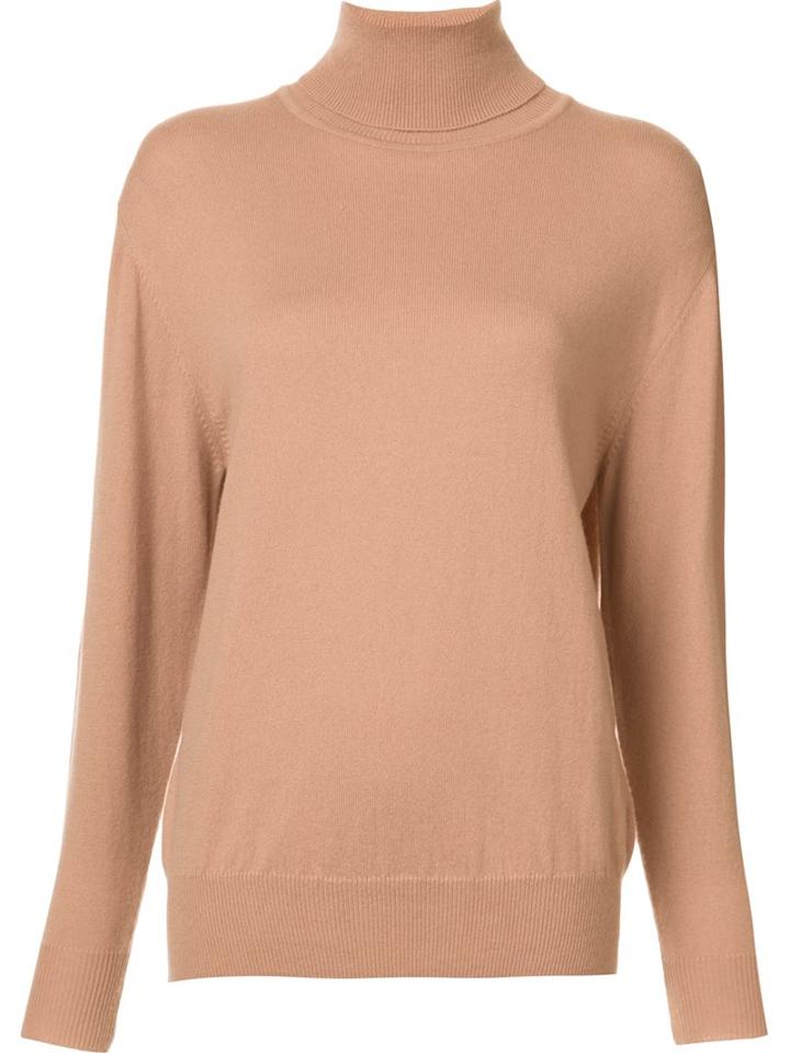 Ryan Roche Turtleneck Jumper, Women's, Size: Small, Nude/neutrals, Cashmere