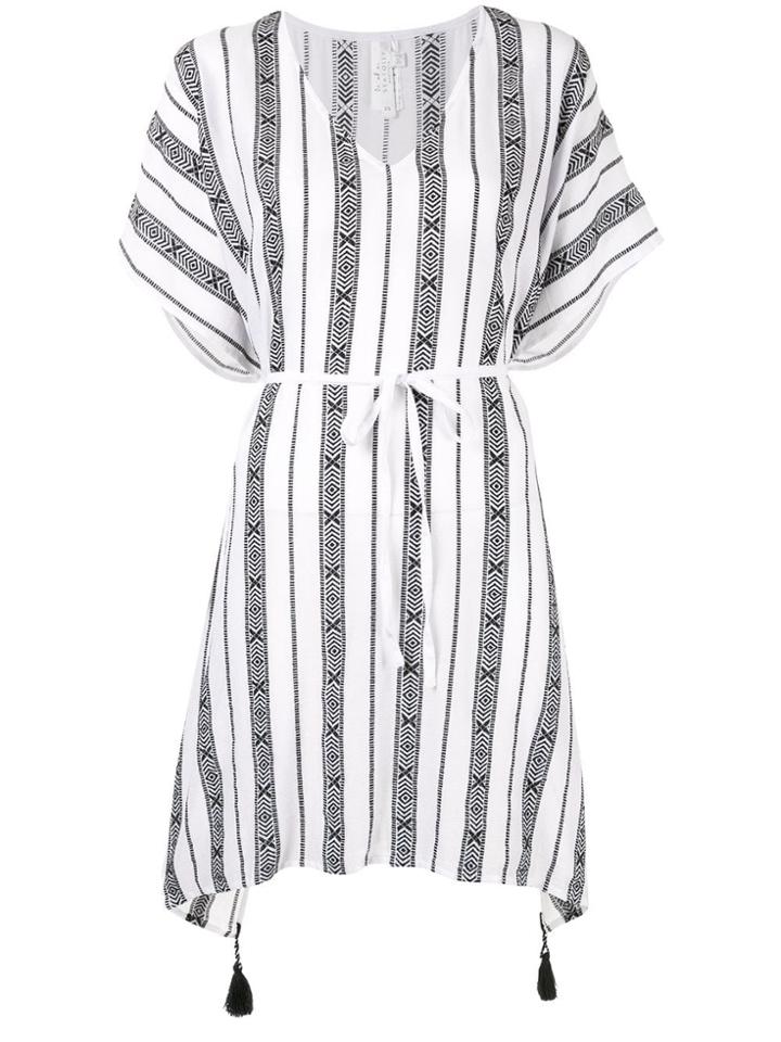 Seafolly Striped Kaftan - White