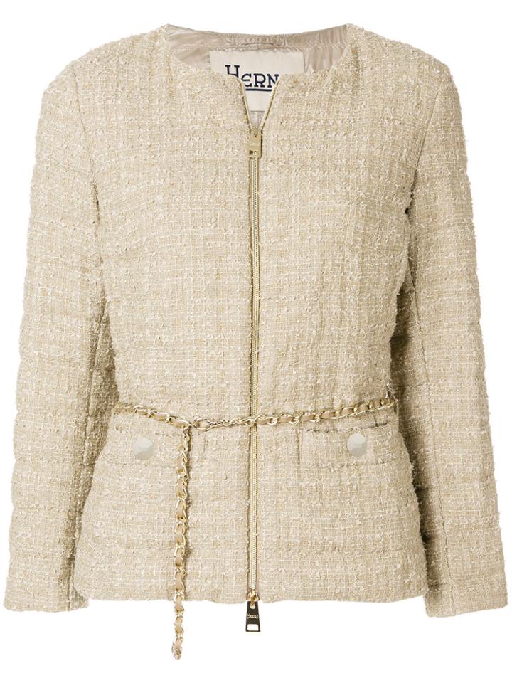 Herno Zip Up Padded Jacket - Nude & Neutrals