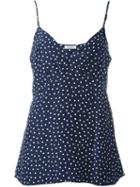 P.a.r.o.s.h. Dots Print Cami Top, Women's, Blue, Silk