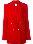 Magda Butrym - Classic Blazer - Women - Silk/acetate/viscose - 40, Red, Silk/acetate/viscose