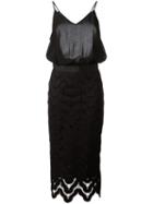 Essentiel Antwerp - Lace Trim Camisole Dress - Women - Polyester/viscose - 38, Women's, Black, Polyester/viscose