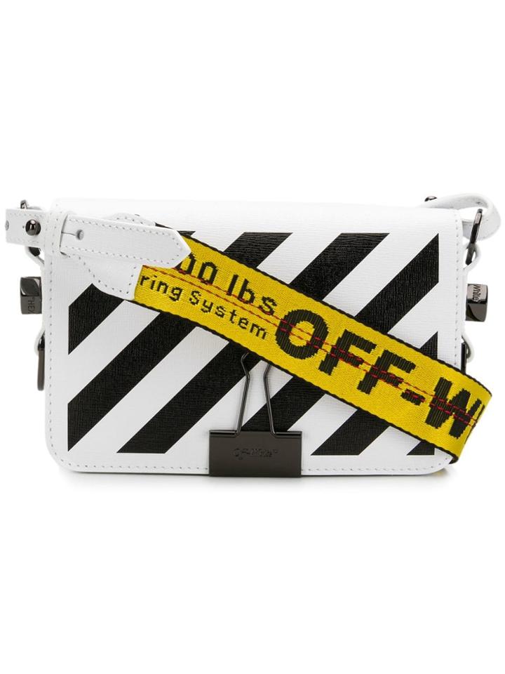 Off-white Diagonal Stripe Mini Crossbody Bag