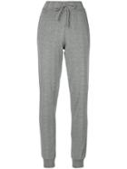 Majestic Filatures Knitted Herringbone Track Pants - Grey