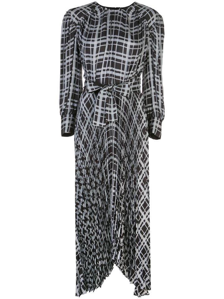 Proenza Schouler Plaid Long Dress - Black