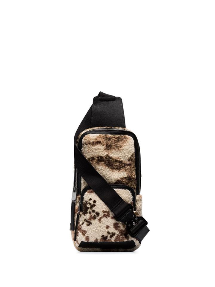 1017 Alyx 9sm Beige And Brown Camo Leather Backpack - Green