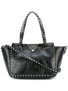 Valentino Valentino Garavani 'rockstud' Trapeze Tote, Women's, Black, Calf Leather