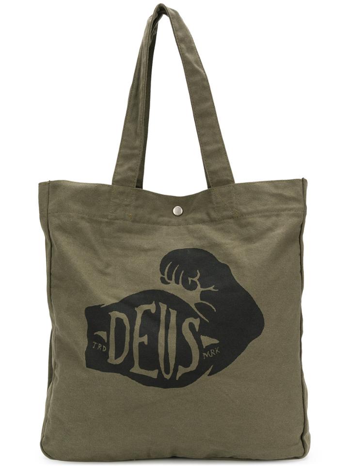 Deus Ex Machina Deus Print Tote - Green