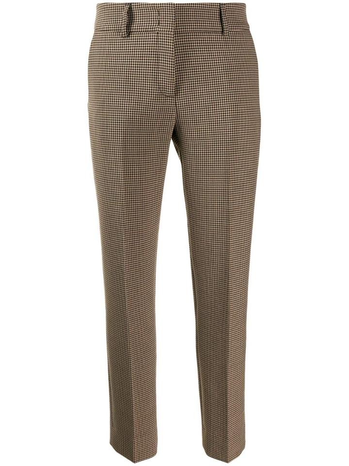 Piazza Sempione Checked Tailored Trousers - Black