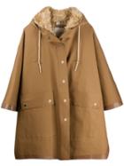 Mackintosh Keith Beige Bonded Cotton Hooded Poncho Lr-088 - Brown