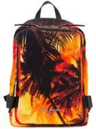 Balmain Palm Tree Printed Backpack - Orange