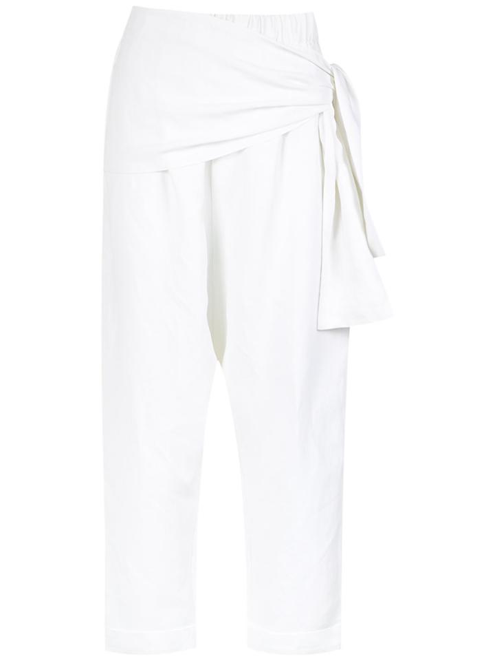 Adriana Degreas Drop Crotch Trousers - White