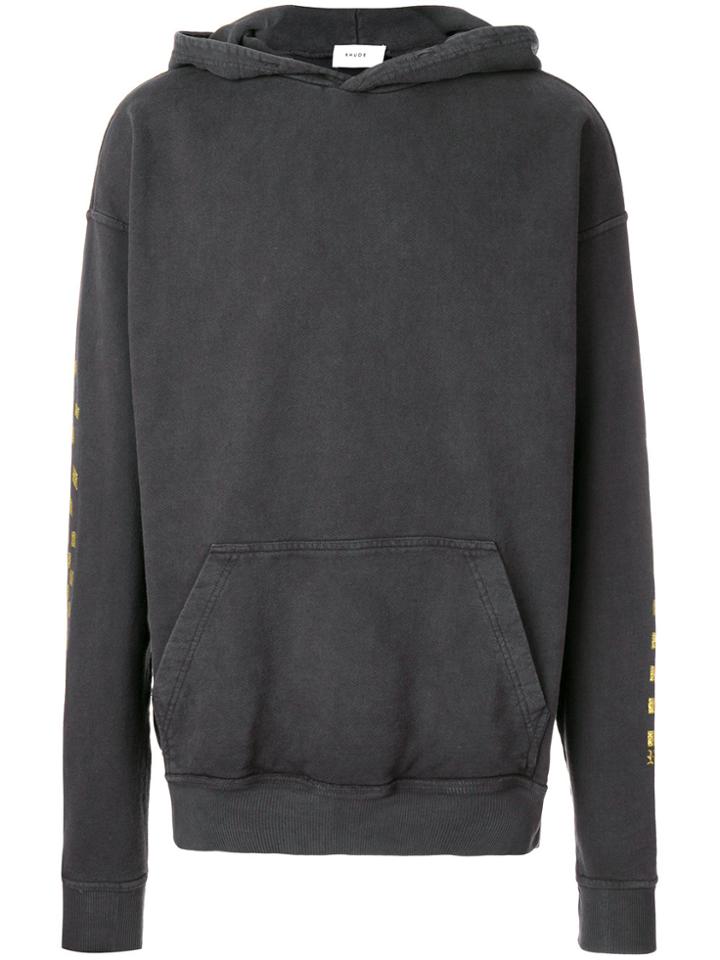 Rhude Printed Hoodie - Grey