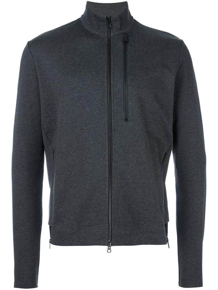 Y-3 Zip Up Cardigan, Men's, Size: Large, Grey, Polyester/cotton
