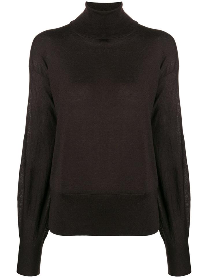 Agnona Roll Neck Sweater - Brown