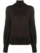 Agnona Roll Neck Sweater - Brown
