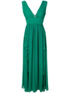 Blanca V-neck Maxi Dress - Green