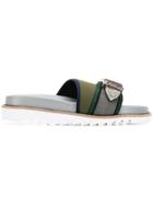 Toga Pulla Buckle Embellished Slides - Grey