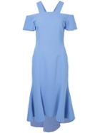 Ginger & Smart Cut-out Shoulders Midi Dress - Blue