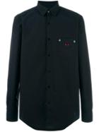 Fendi No Words Shirt, Men's, Size: 42, Black, Cotton/polyester
