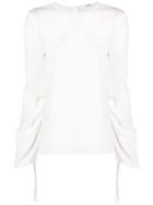 Vilshenko Drawstring Sleeve Blouse - White